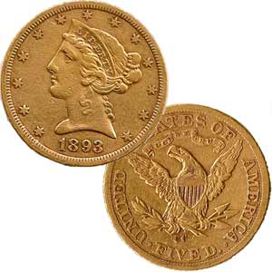 $5 Liberty Head Gold Coins