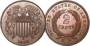 two cent pieces